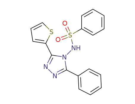 Molecular Structure of 65183-17-7 (Benzenesulfonamide, N-[3-phenyl-5-(2-thienyl)-4H-1,2,4-triazol-4-yl]-)