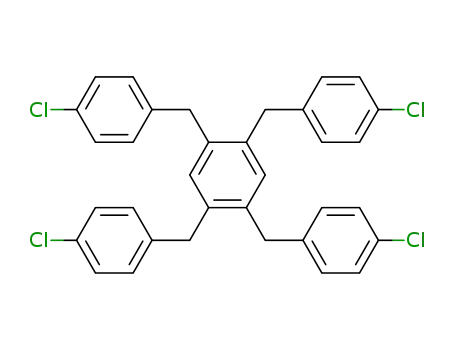 Molecular Structure of 96709-78-3 (1,2,4,5-tetrakis-(4-chloro-benzyl)-benzene)