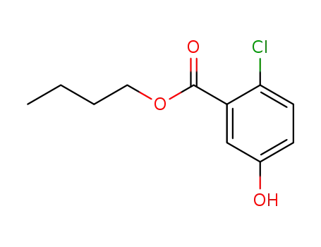 Molecular Structure of 105908-98-3 (2-chloro-5-hydroxy-benzoic acid butyl ester)