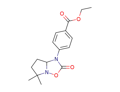 4-(5,5-dimethyl-2-oxo-tetrahydro-pyrrolo[1,2-<i>b</i>][1,2,4]oxadiazol-1-yl)-benzoic acid ethyl ester