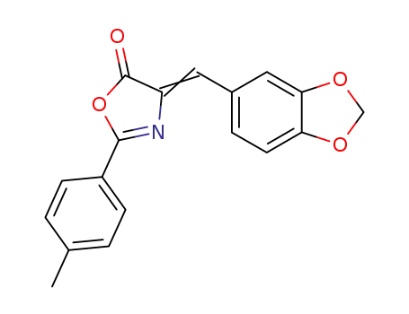 4-benzo[1,3]dioxol-5-ylmethylene-2-<i>p</i>-tolyl-4<i>H</i>-oxazol-5-one