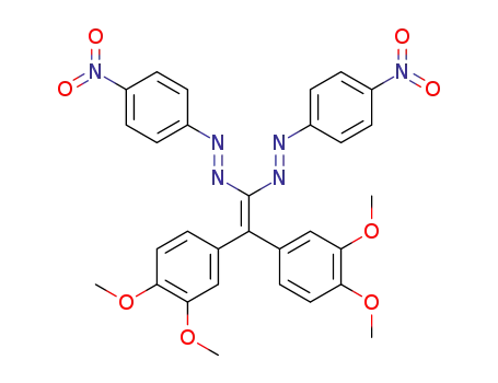 1,1-bis-(3,4-dimethoxy-phenyl)-2,2-bis-(4-nitro-phenylazo)-ethene