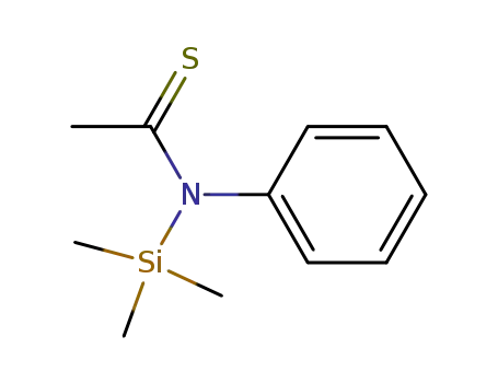 Molecular Structure of 58065-79-5 (Ethanethioamide, N-phenyl-N-(trimethylsilyl)-)