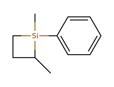 Molecular Structure of 60051-57-2 (Silacyclobutane, 1,2-dimethyl-1-phenyl-, cis-)