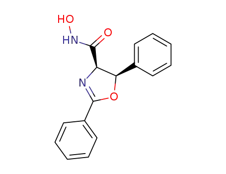 (+/-)-2,5<i>c</i>-diphenyl-4,5-dihydro-oxazole-4<i>r</i>-carboxylic acid hydroxyamide