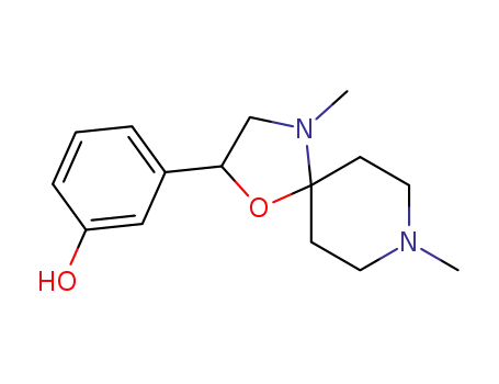 Molecular Structure of 27382-22-5 (3-(4,8-dimethyl-1-oxa-4,8-diaza-spiro[4.5]dec-2-yl)-phenol)