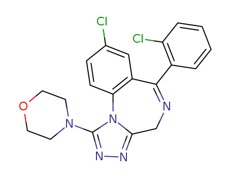 8-chloro-6-(2-chloro-phenyl)-1-morpholin-4-yl-4<i>H</i>-benzo[<i>f</i>][1,2,4]triazolo[4,3-<i>a</i>][1,4]diazepine