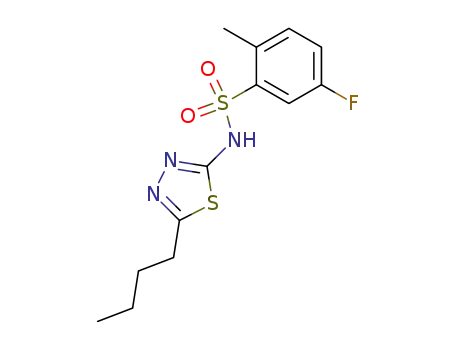 Benzenesulfonamide, N-(5-butyl-1,3,4-thiadiazol-2-yl)-5-fluoro-2-methyl-