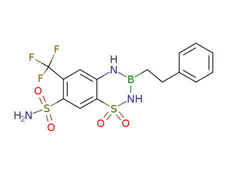 1,1-dioxo-3-phenethyl-6-trifluoromethyl-1,2,3,4-tetrahydro-1λ<sup>6</sup>-benzo[1,2,4,3]thiadiazaborinine-7-sulfonic acid amide