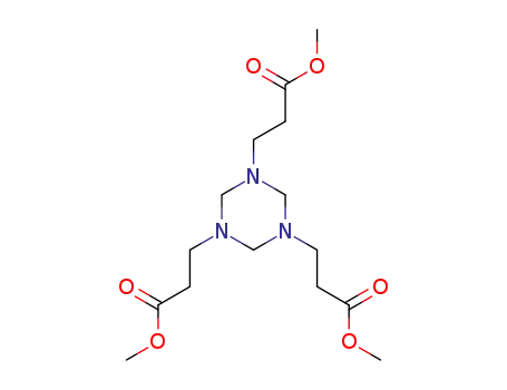 Molecular Structure of 77526-16-0 (1,3,5-Triazine-1,3,5(2H,4H,6H)-tripropanoic acid, trimethyl ester)
