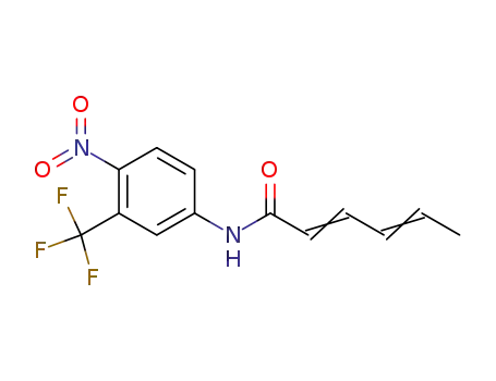 Molecular Structure of 10024-01-8 (2,4-Hexadienamide,N-[4-nitro-3-(trifluoromethyl)phenyl]-)