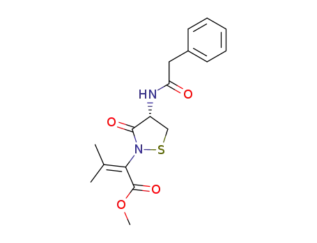 3-methyl-2-[(<i>S</i>)-3-oxo-4-(2-phenyl-acetylamino)-isothiazolidin-2-yl]-but-2-enoic acid methyl ester