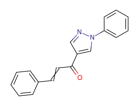 Molecular Structure of 33183-63-0 (1-phenyl-3-(1-phenyl-1<i>H</i>-pyrazol-4-yl)-propenone)