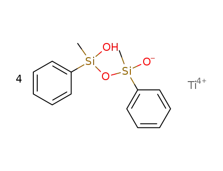 Molecular Structure of 18825-65-5 (Tetrakis-<5-hydroxy-3.5-dimethyl-3.5-diphenyl-disiloxano>-titan)