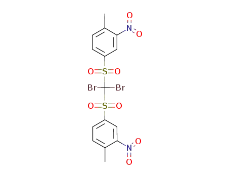 Molecular Structure of 62283-46-9 (Benzene, 1,1'-[(dibromomethylene)bis(sulfonyl)]bis[4-methyl-3-nitro-)