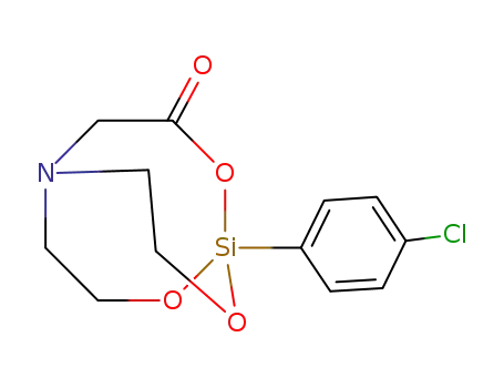 Molecular Structure of 53883-55-9 (1-(4-chloro-phenyl)-2,8,9-trioxa-5-aza-1-sila-bicyclo[3.3.3]undecan-3-one)