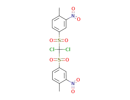 Molecular Structure of 62283-45-8 (Benzene, 1,1'-[(dichloromethylene)bis(sulfonyl)]bis[4-methyl-3-nitro-)