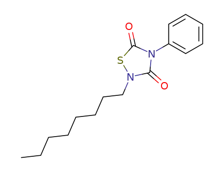Molecular Structure of 7707-45-1 (2-octyl-4-phenyl-[1,2,4]thiadiazolidine-3,5-dione)