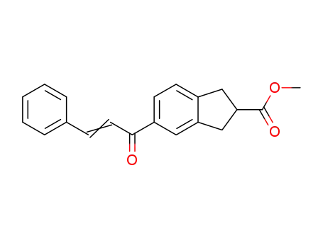 1H-Indene-2-carboxylic acid,
2,3-dihydro-5-(1-oxo-3-phenyl-2-propenyl)-, methyl ester
