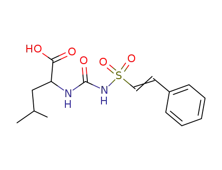 Molecular Structure of 61299-03-4 (Leucine, N-[[[(2-phenylethenyl)sulfonyl]amino]carbonyl]-)