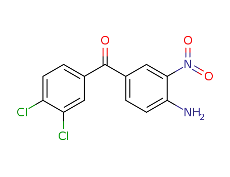 Molecular Structure of 66938-71-4 ((4-Amino-3-nitro-phenyl)-(3,4-dichloro-phenyl)-methanone)