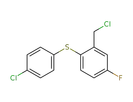 Molecular Structure of 56096-94-7 (Benzene, 2-(chloromethyl)-1-[(4-chlorophenyl)thio]-4-fluoro-)