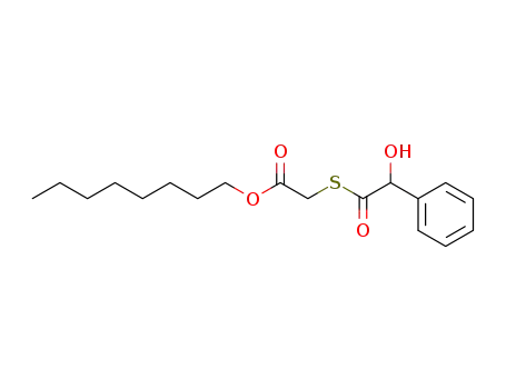 Acetic acid, [(hydroxyphenylacetyl)thio]-, octyl ester