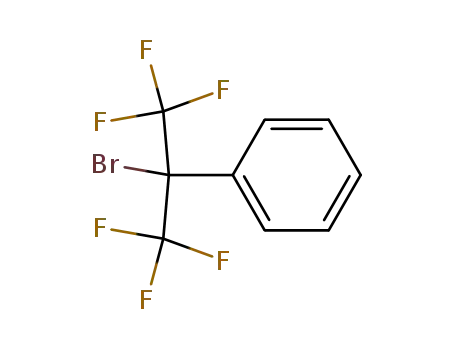 Molecular Structure of 70430-21-6 ((1-Bromo-2,2,2-trifluoro-1-trifluoromethyl-ethyl)-benzene)