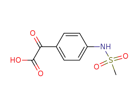 Molecular Structure of 61560-92-7 ((4-Methanesulfonylamino-phenyl)-oxo-acetic acid)