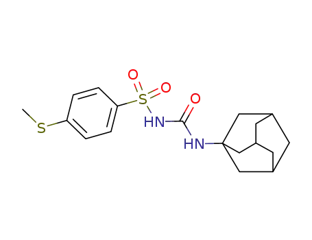 Molecular Structure of 98654-35-4 (N'-<4-Methylmercapto-benzolsulfonyl>-N-<adamantyl-(1)>-harnstoff)