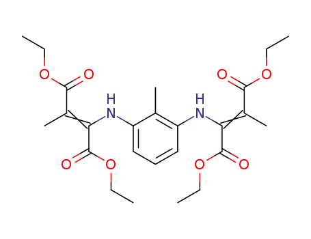 Molecular Structure of 49635-76-9 ((E)-2-[3-((E)-1,2-Bis-ethoxycarbonyl-propenylamino)-2-methyl-phenylamino]-3-methyl-but-2-enedioic acid diethyl ester)