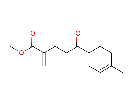 Molecular Structure of 54312-40-2 (5-(4-Methyl-cyclohex-3-enyl)-2-methylene-5-oxo-pentanoic acid methyl ester)