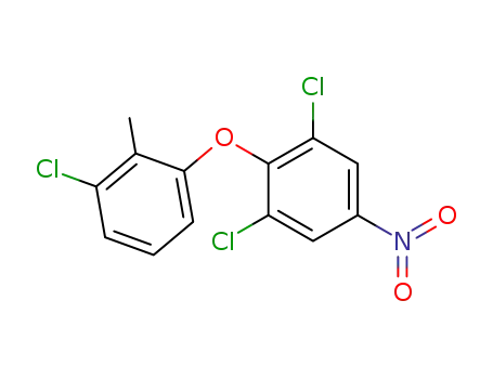 Molecular Structure of 60963-08-8 (1,3-Dichloro-2-(3-chloro-2-methyl-phenoxy)-5-nitro-benzene)