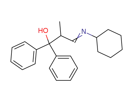 Molecular Structure of 1238-46-6 (<3-Hydroxy-2-methyl-3,3-diphenyl-propyliden>-cyclohexylamin)