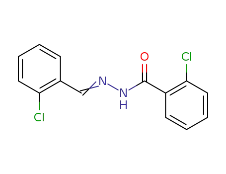 Molecular Structure of 23289-02-3 (2-chloro-N-[(2-chlorophenyl)methylideneamino]benzamide)