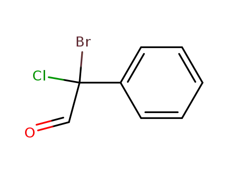 Molecular Structure of 22518-17-8 (α-Phenyl-α-chlor-α-bromacetaldehyd)