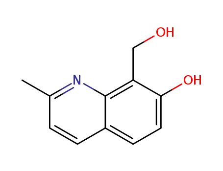 Molecular Structure of 1427512-49-9 (8-(hydroxymethyl)-2-methylquinolin-7-ol)