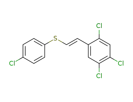 Molecular Structure of 875894-70-5 (trans-1-(2,4,5-Trichlor-phenyl)-2-(4-chlor-phenylthio)-ethylen)
