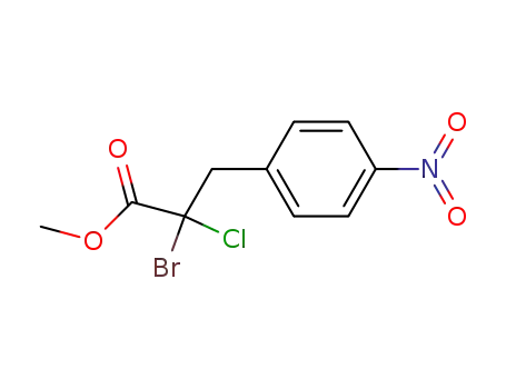 2-Bromo-2-chloro-3-(4-nitro-phenyl)-propionic acid methyl ester
