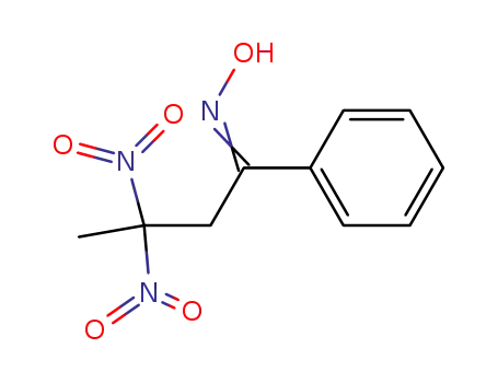 Molecular Structure of 62116-06-7 (1-Butanone, 3,3-dinitro-1-phenyl-, oxime)