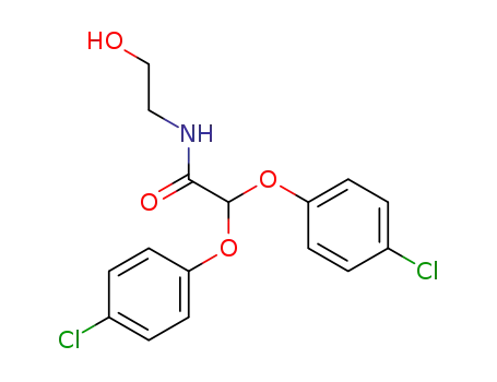Molecular Structure of 58038-62-3 (Acetamide, 2,2-bis(4-chlorophenoxy)-N-(2-hydroxyethyl)-)