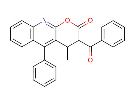 Molecular Structure of 61751-54-0 (2H-Pyrano[2,3-b]quinolin-2-one,
3-benzoyl-3,4-dihydro-4-methyl-5-phenyl-)