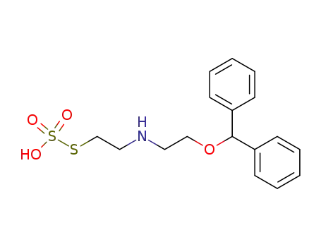 Molecular Structure of 21221-01-2 (2-[2-(Diphenylmethoxy)ethyl]aminoethanethiol sulfate)