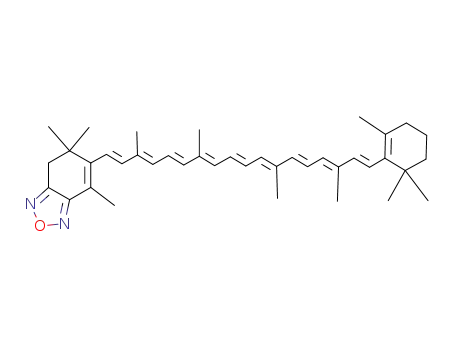 5,5,7-trimethyl-6-[(<i>all</i>-<i>E</i>)-3,7,12,16-tetramethyl-18-(2,6,6-trimethyl-cyclohex-1-enyl)-octadeca-1,3,5,7,9,11,13,15,17-nonaenyl]-4,5-dihydro-benzo[1,2,5]oxadiazole