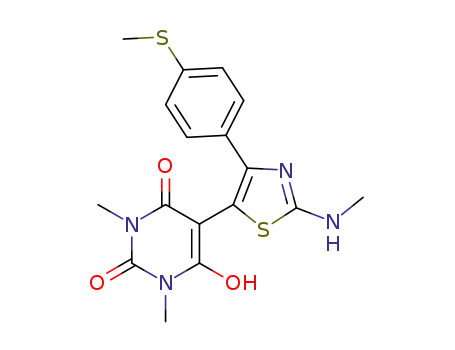 6-hydroxy-1,3-dimethyl-5-[2-methylamino-4-(4-methylsulfanylphenyl)thiazol-5-yl]pyrimidine-2,4(1H,3H)-dione