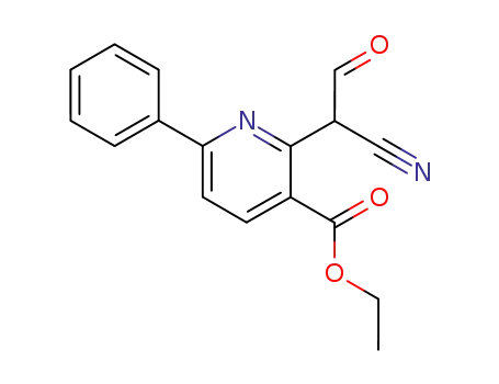2-(1-cyano-2-oxo-ethyl)-6-phenyl-nicotinic acid ethyl ester