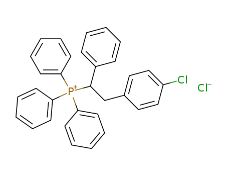Molecular Structure of 15107-33-2 (Triphenyl-<1-phenyl-2-(4-chlorphenyl)-aethyl>-phosphoniumchlorid)