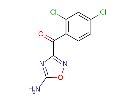 Molecular Structure of 60472-12-0 (Methanone, (5-amino-1,2,4-oxadiazol-3-yl)(2,4-dichlorophenyl)-)
