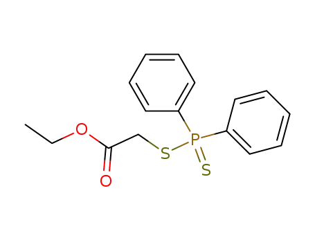 Molecular Structure of 71036-98-1 (Diphenyl-dithiophosphinsaeure-<ethoxy-carbonyl-methylester>)