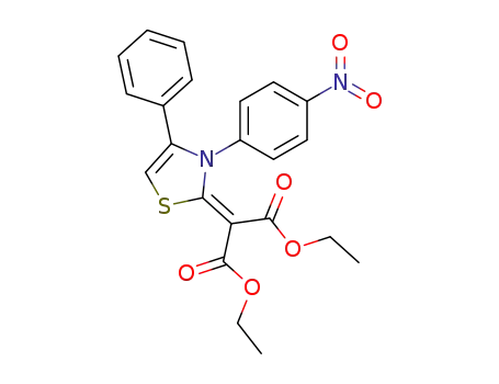 [3-(4-nitro-phenyl)-4-phenyl-3<i>H</i>-thiazol-2-ylidene]-malonic acid diethyl ester